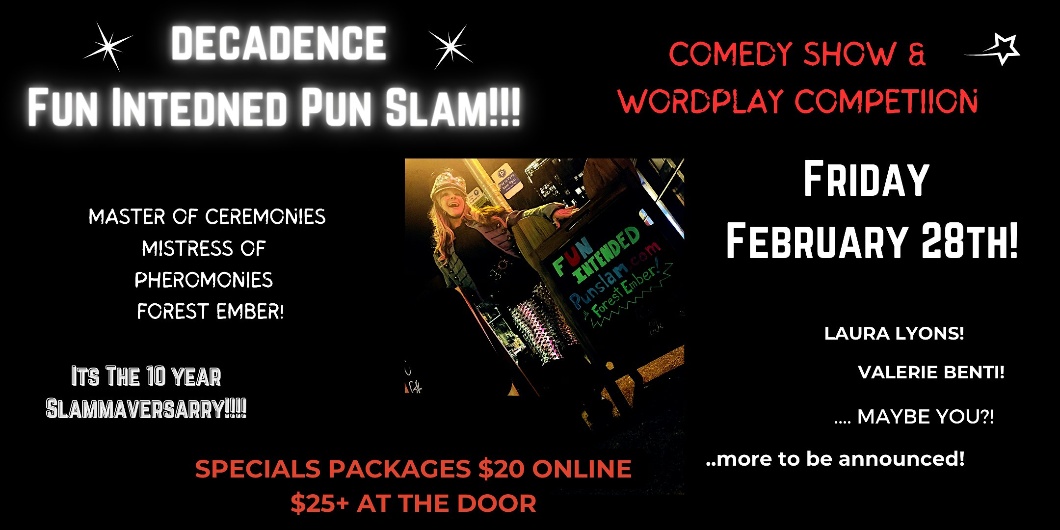 10 year Slammiversary! Fun Intended Punslam Wordplay Competition and Comedy – Seattle, WA