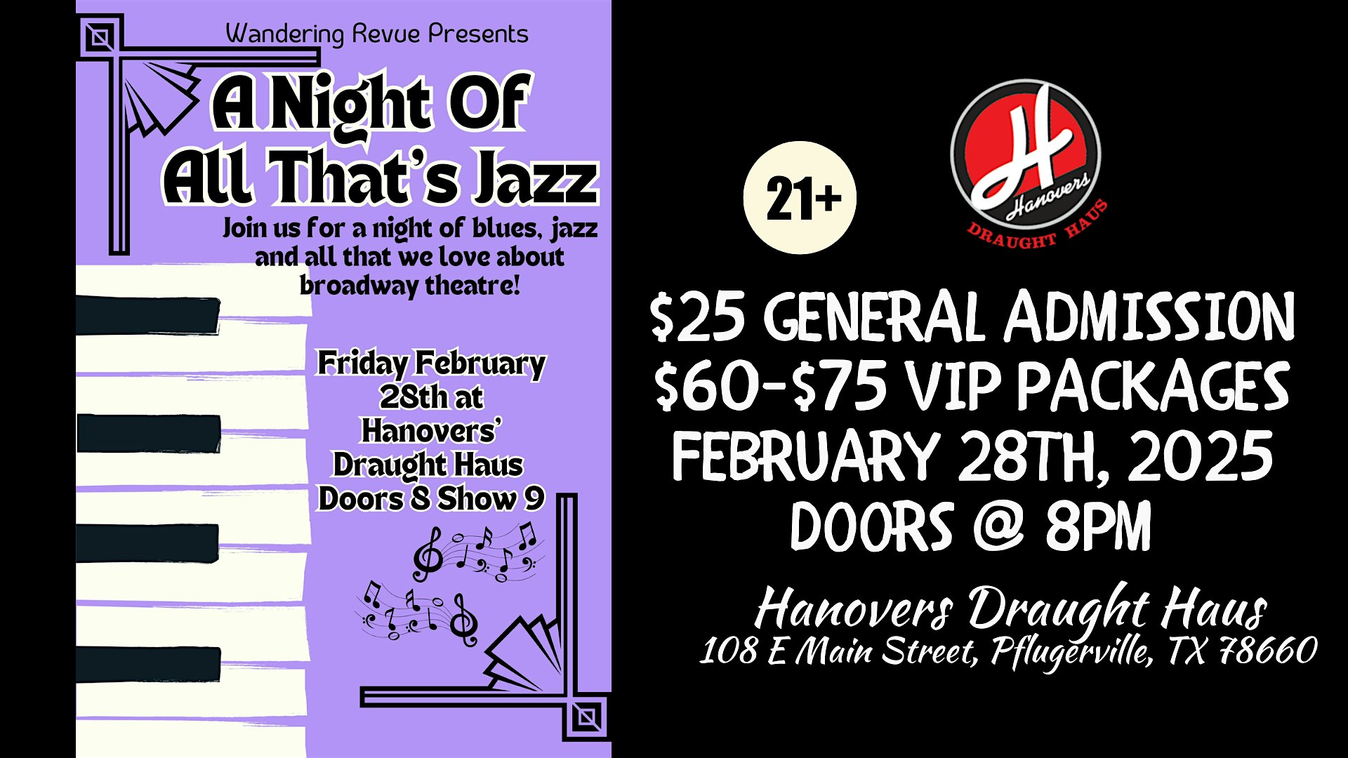 All That’s Jazz Buresque Show @ Hanovers Pflugerville – Pflugerville, TX