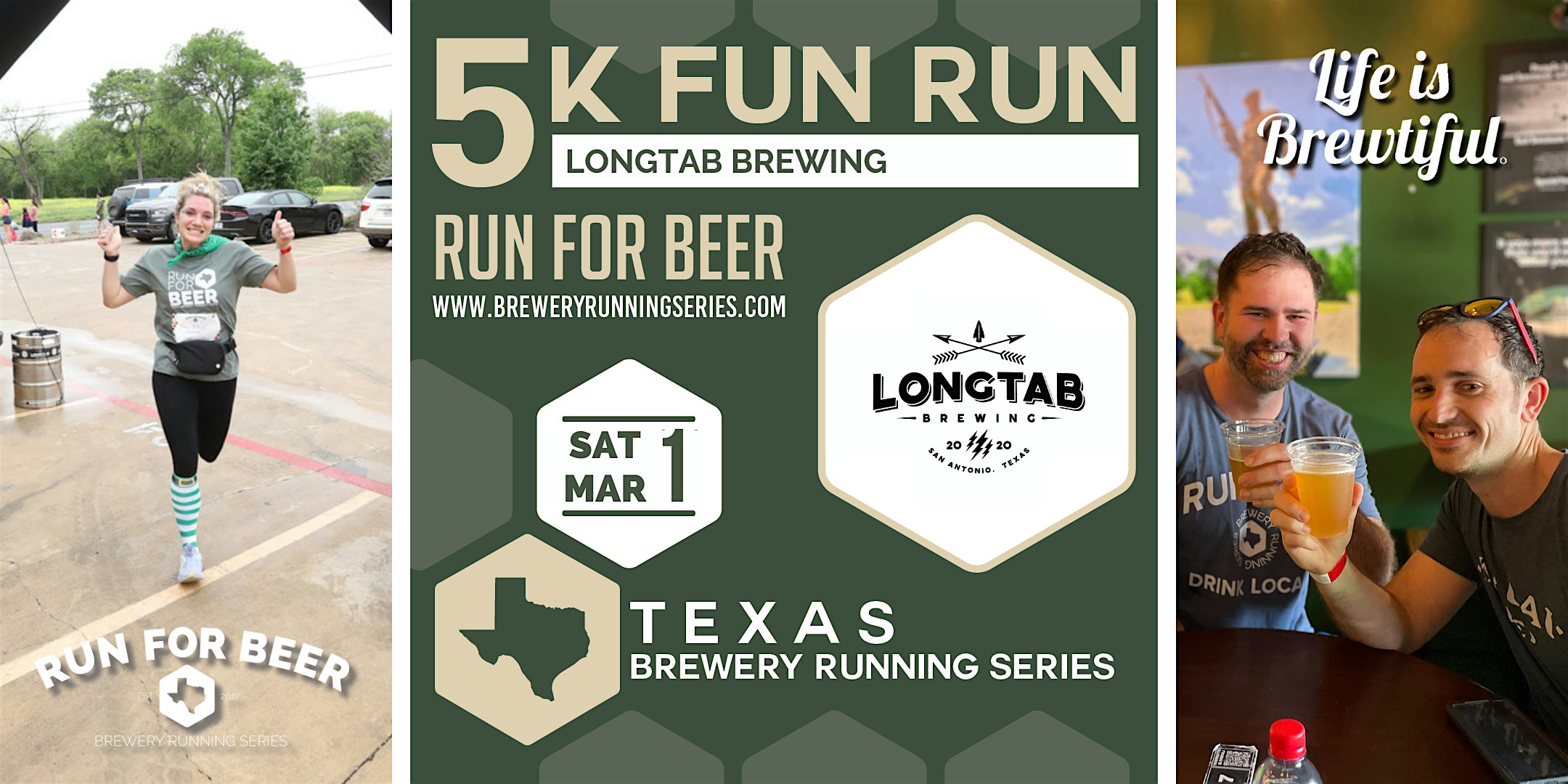 5k Beer Run x Longtab Brewing | 2025 Texas Brewery Running Series – San Antonio, TX