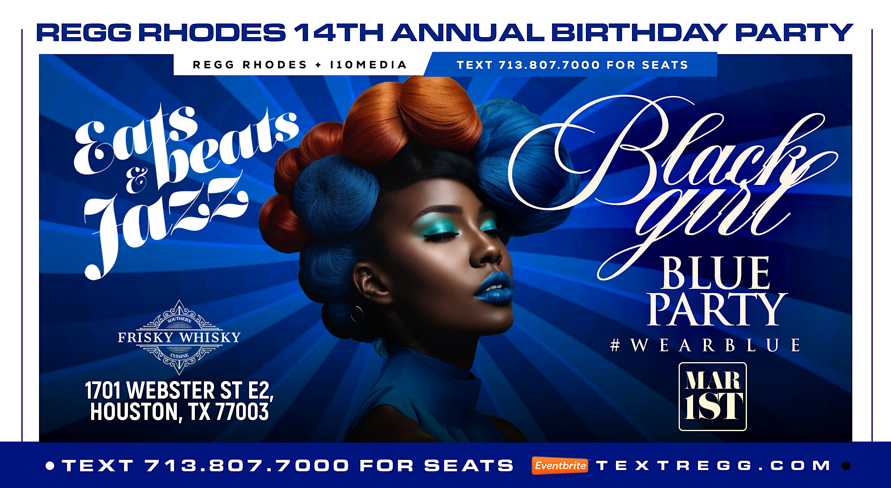 14th Annual BLUE PARTY – Regg Rhodes Birthday – BLACK GIRL LUXURY – Houston, TX