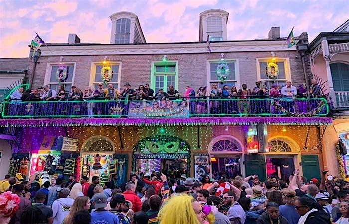 Evening- Mardi Gras Balcony Experience – New Orleans, LA