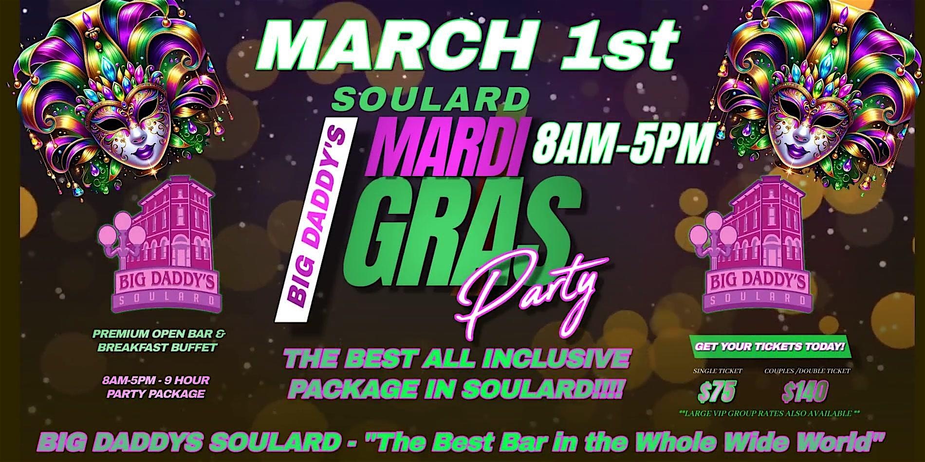 2025 Mardi Gras Party Package – #1 Mardi Gras Package in Soulard St. Louis – Saint Louis, MO