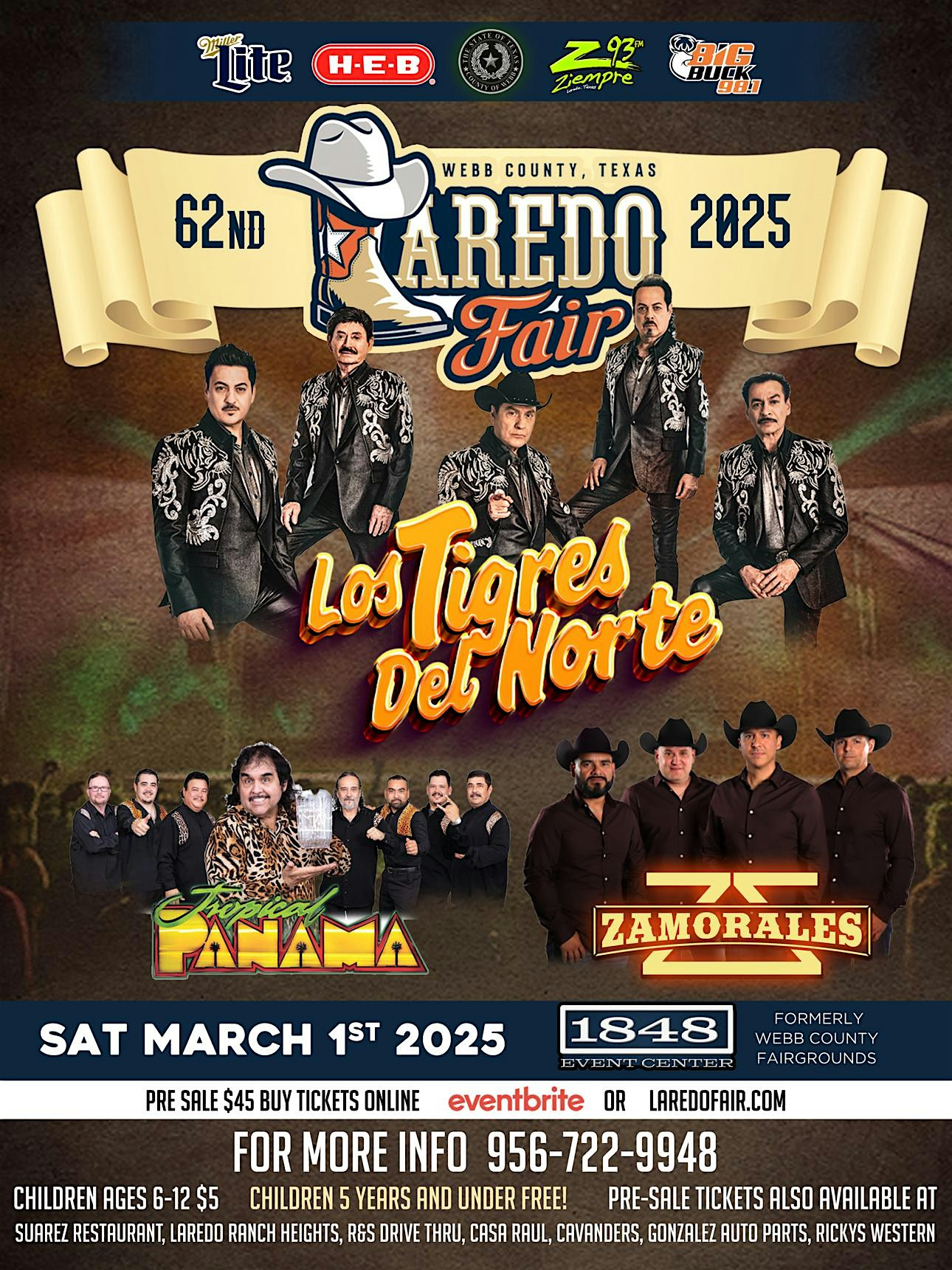 62nd Annual Laredo Fair – SATURDAY – Laredo, TX