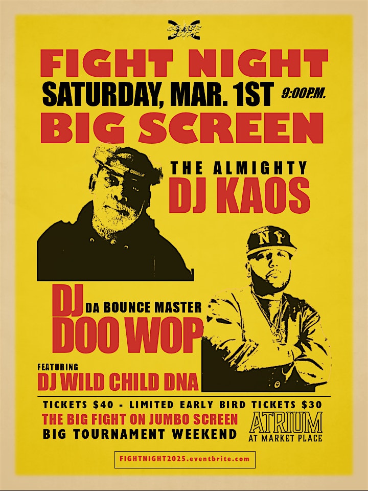 FIGHT NIGHT with DJ KAOS and DJ DOO WOP – Baltimore, MD