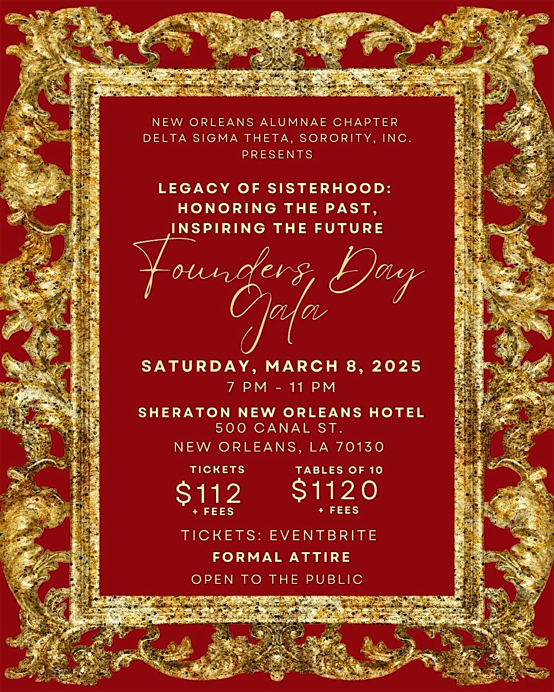 2025 NOA Delta Sigma Theta Sorority, Inc. Founders Day Gala – New Orleans, LA