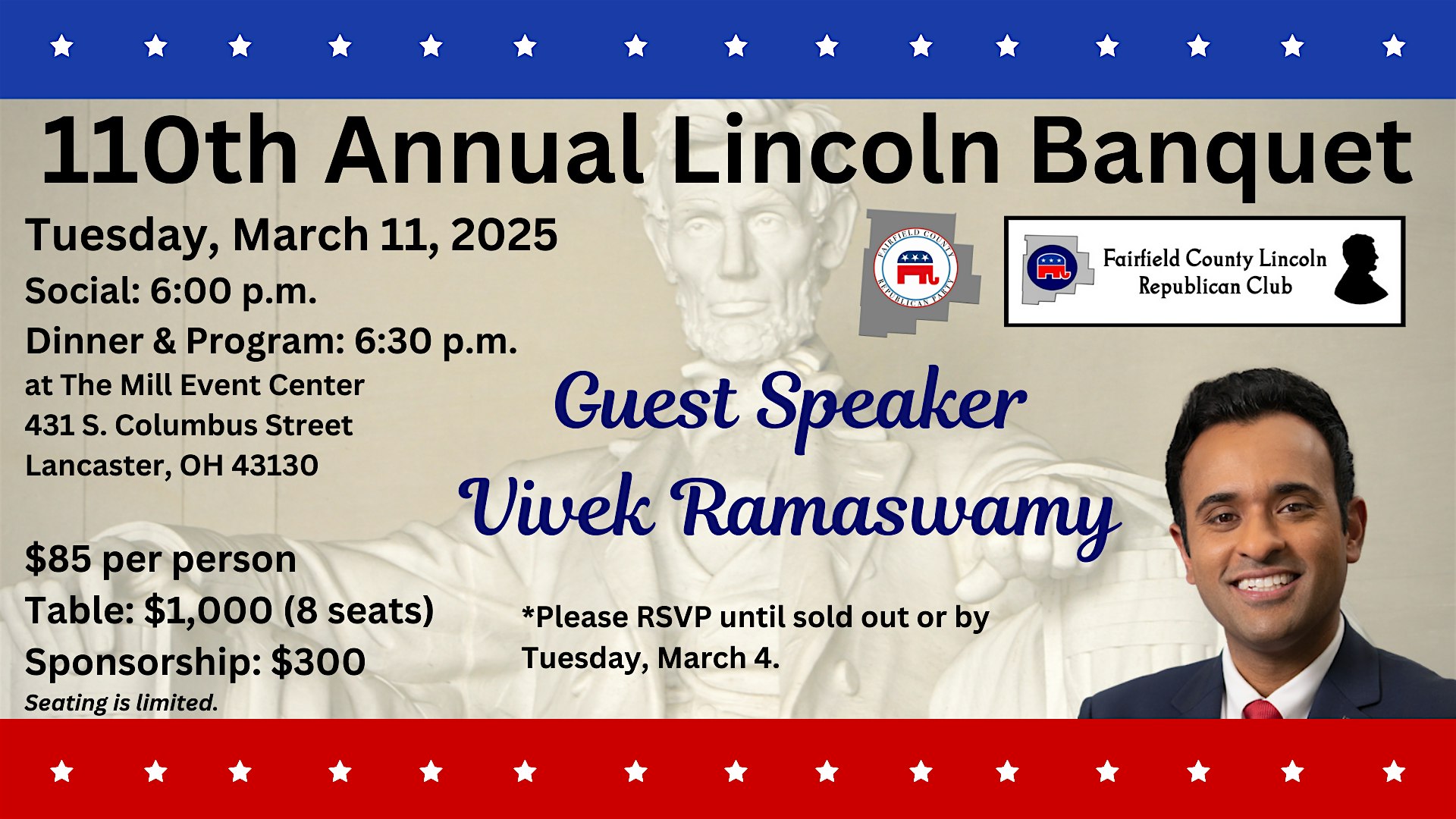 110th Annual Lincoln Banquet – Lancaster, OH