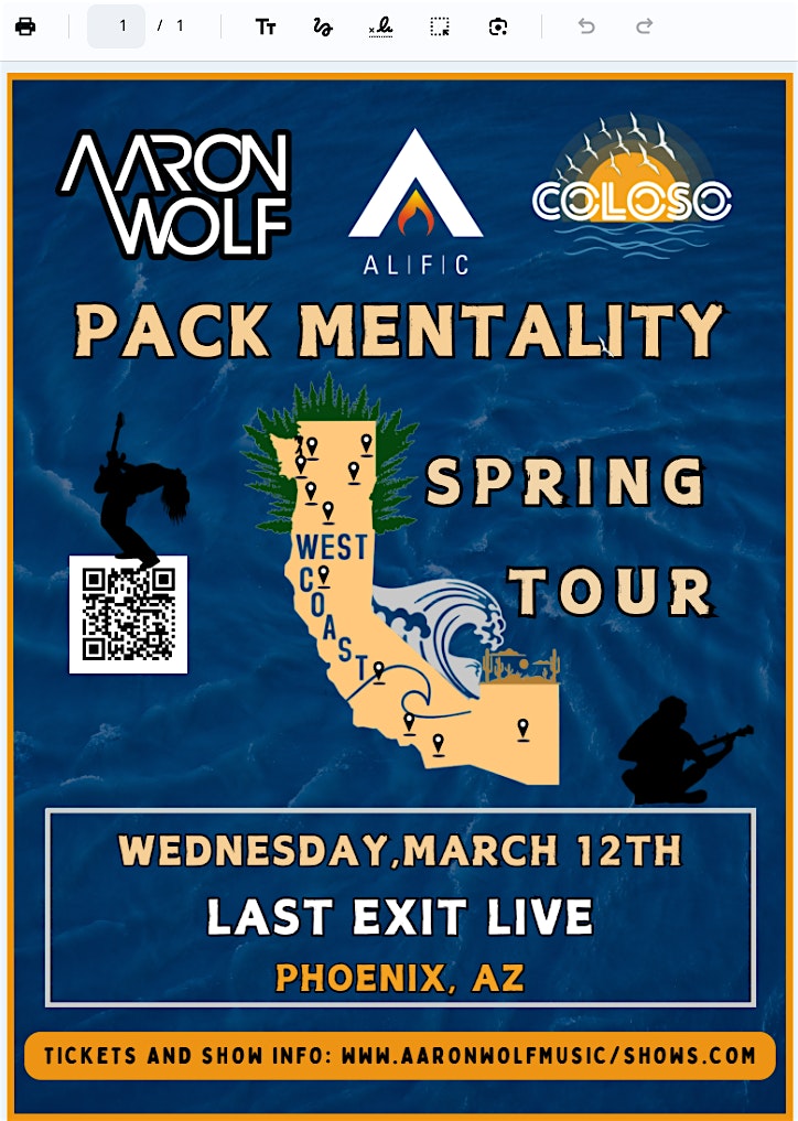 Aaron Wolf + Alific + Coloso – Phoenix, AZ