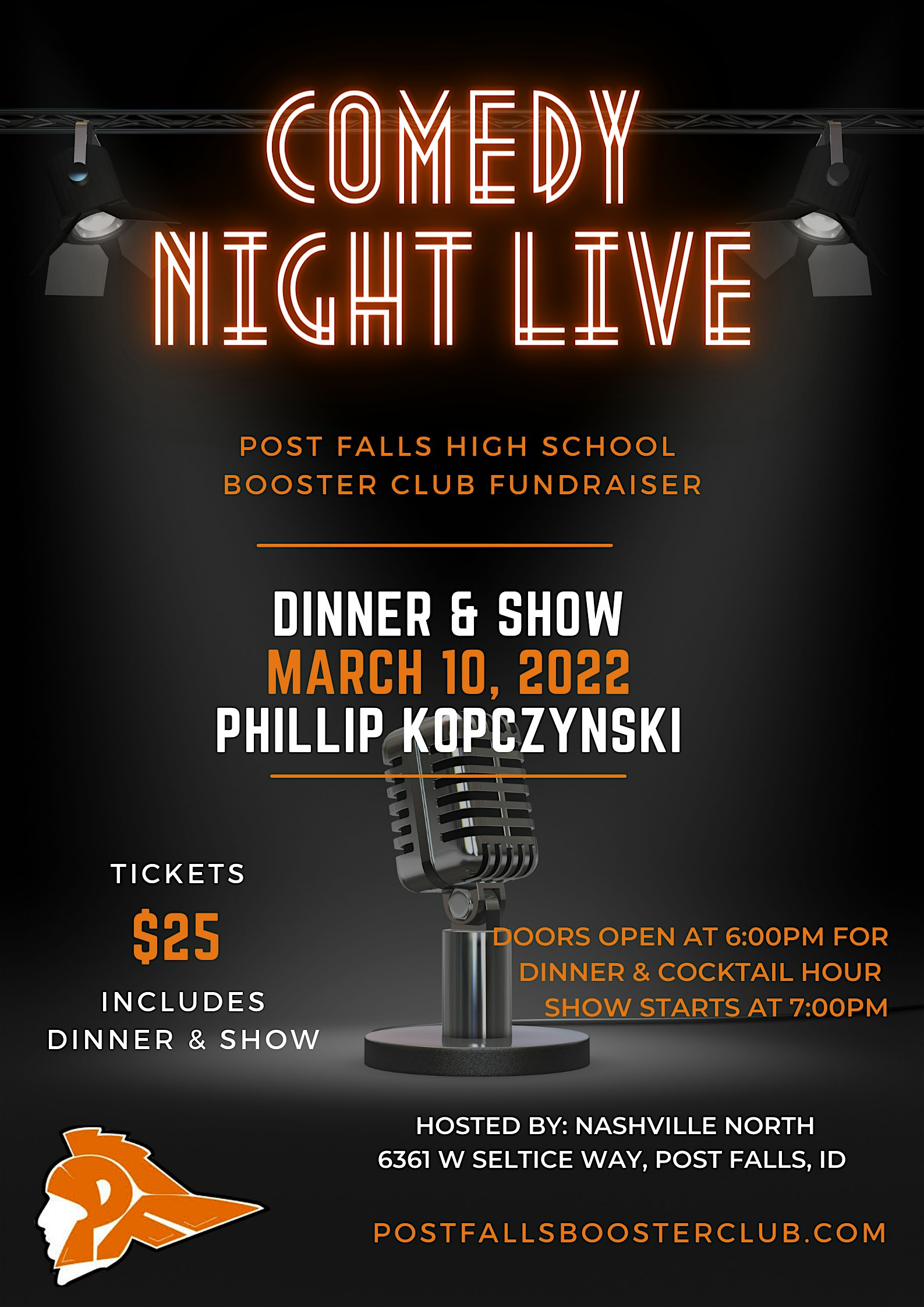 2025 Post Falls High School Booster Club Comedy Night – Post Falls, ID