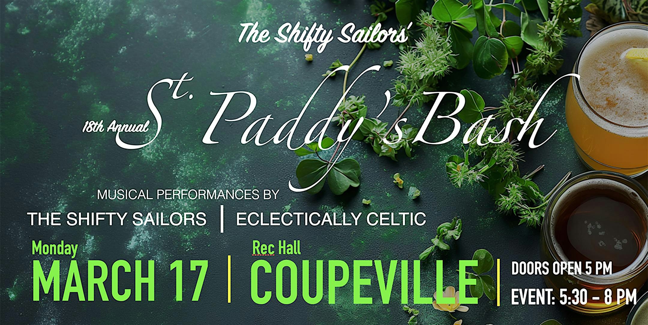 18th Annual St Paddy’s Bash with the Shifty Sailors – Coupeville, WA