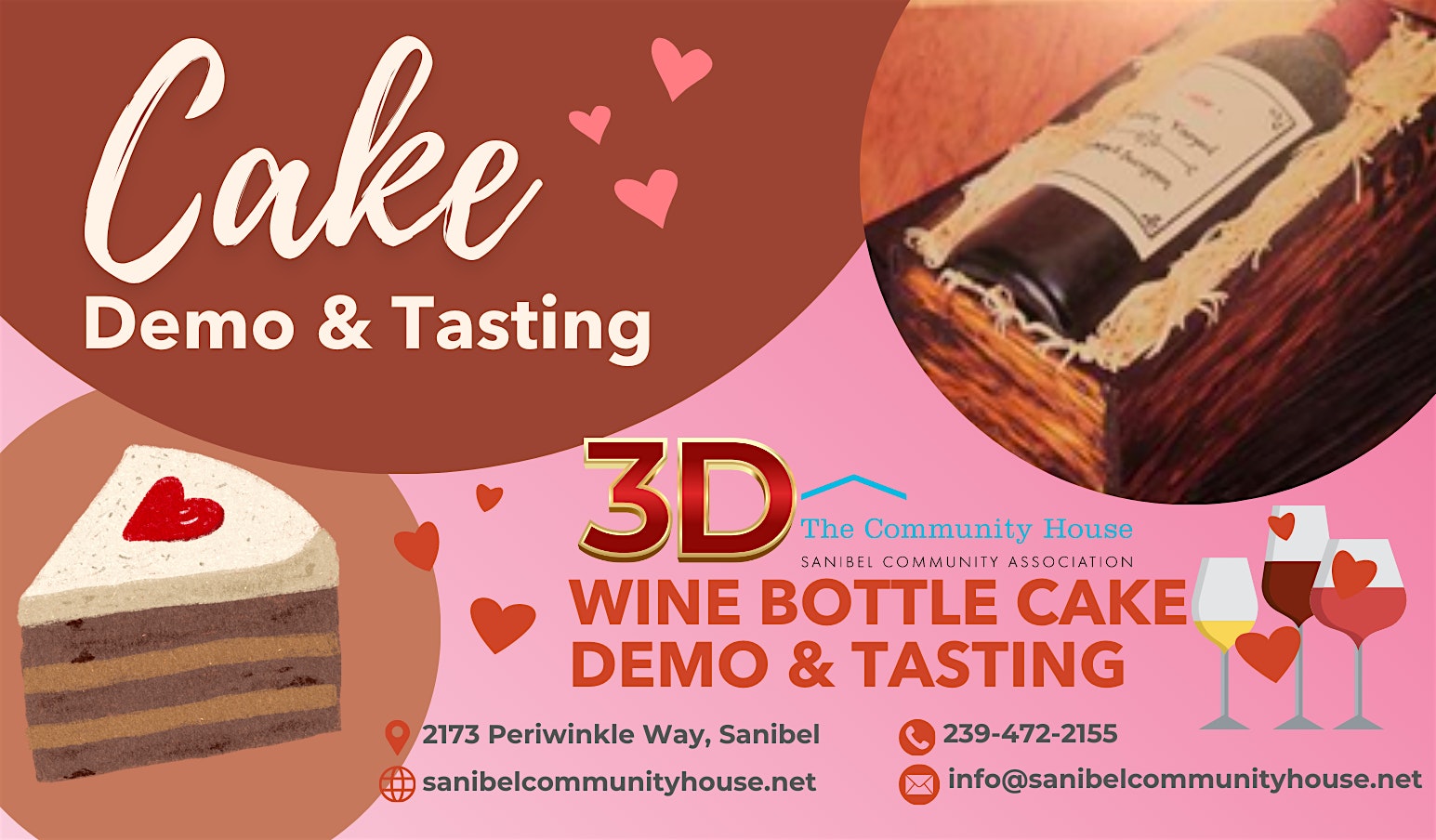 3D Wine Bottle Cake Demo & Tasting – Sanibel, FL