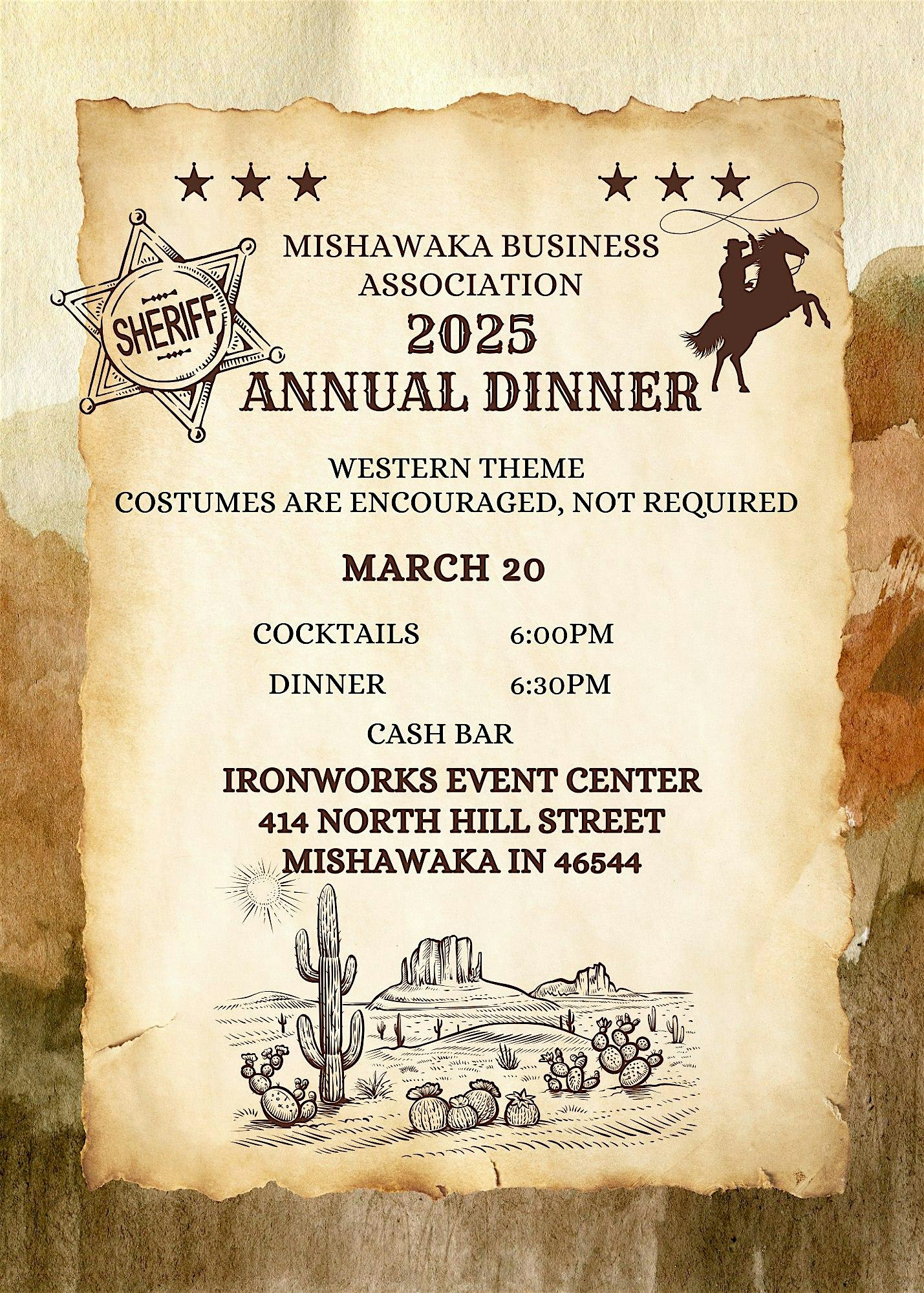 2025 Annual Dinner: Western Theme – Mishawaka, IN