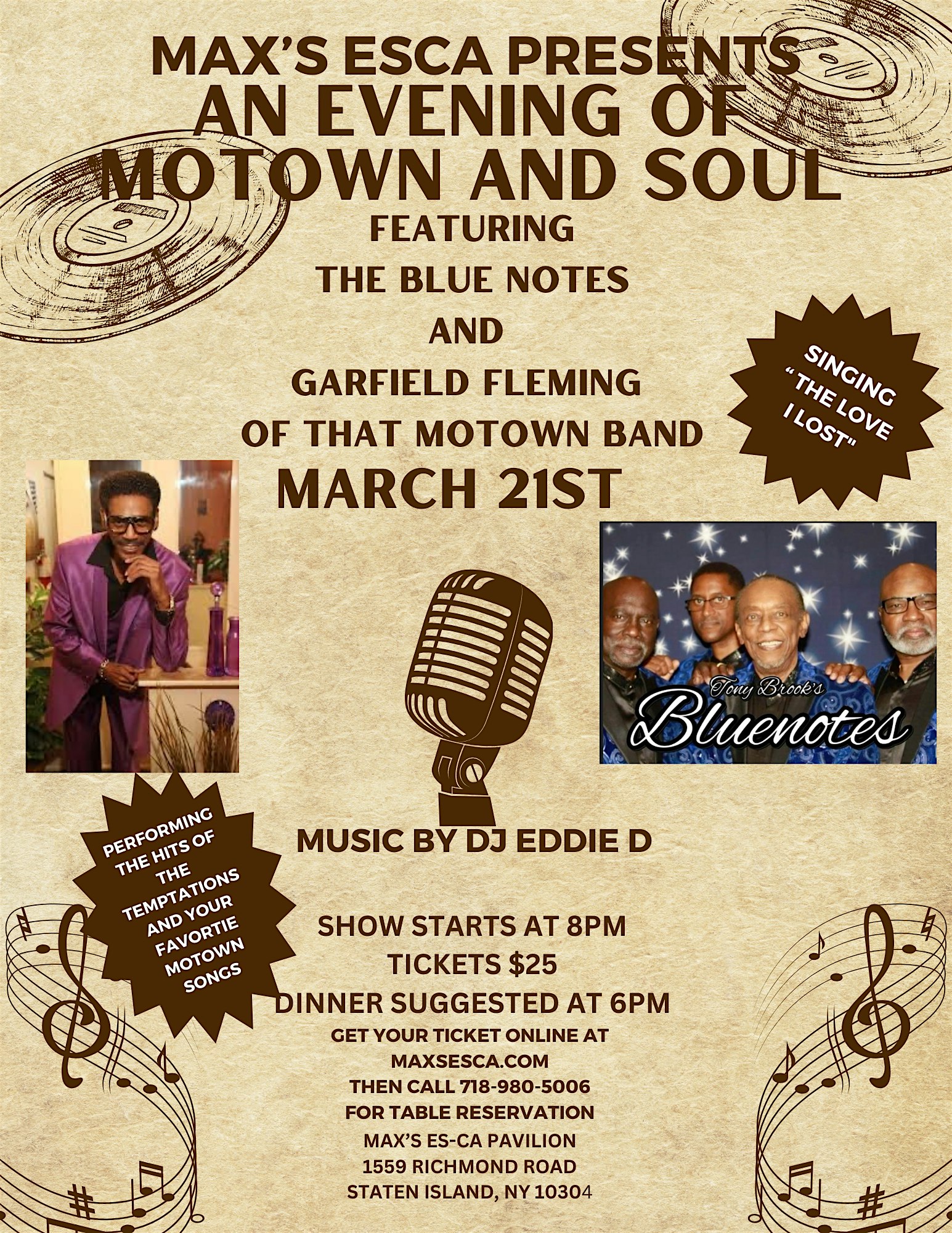 AN EVENING OF MOTOWN – Staten Island, NY