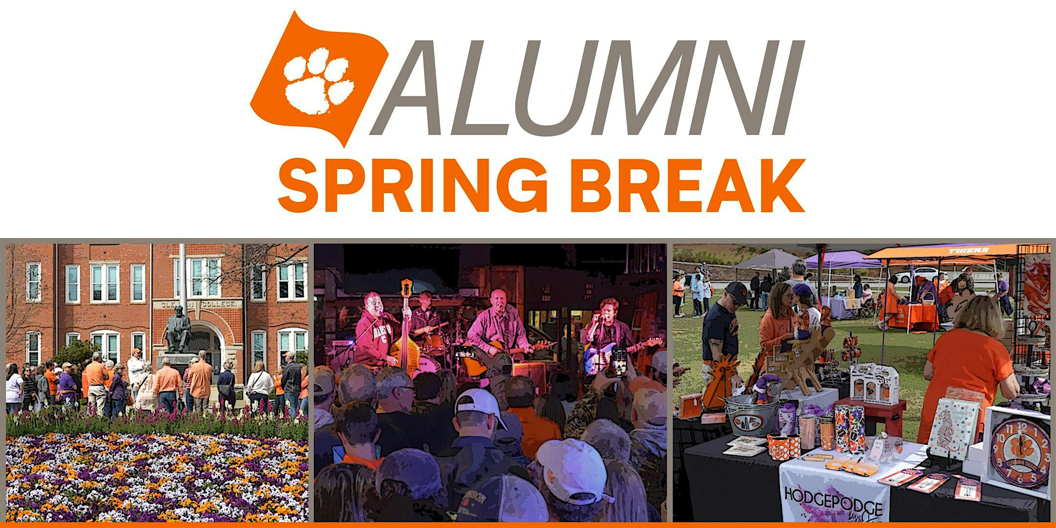 2025 Alumni Spring Break – Registration Required – Clemson, SC