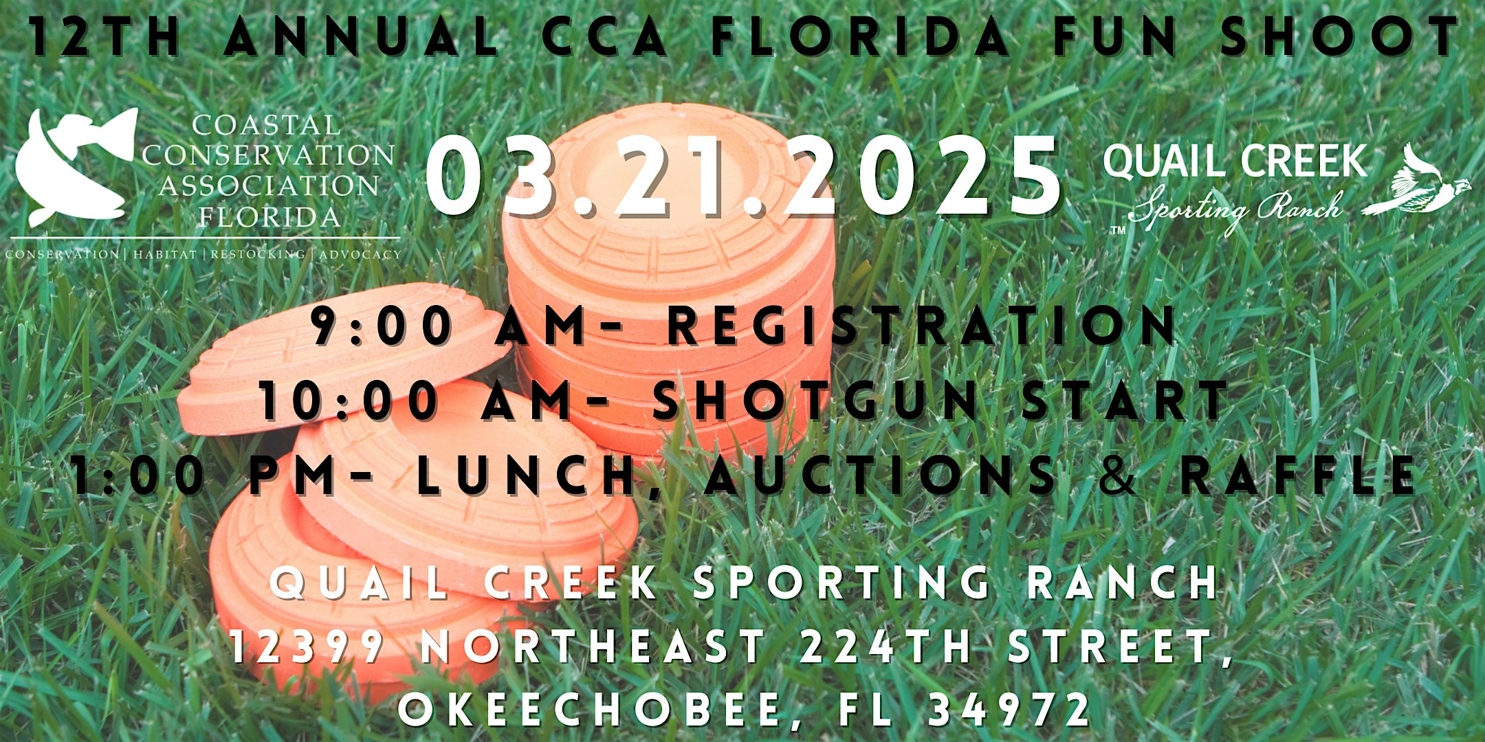 2025 CCA Sporting Clays Fun Shoot at Quail Creek – Okeechobee, FL