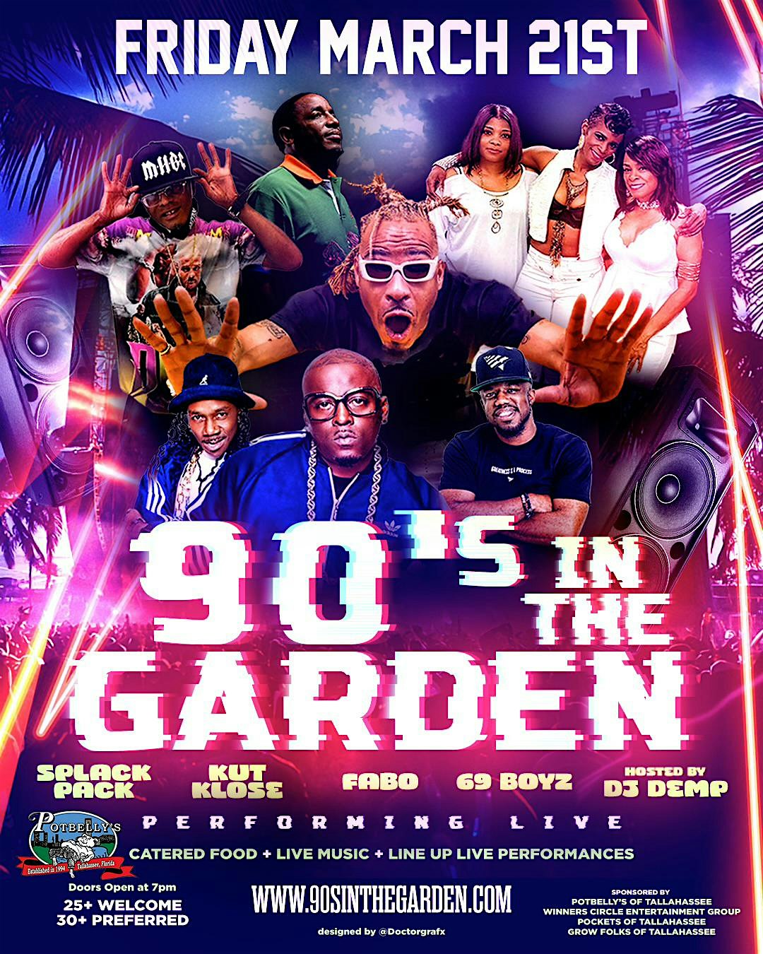 90’s IN THE GARDEN WITH LIVE PERFORMANCES – Tallahassee, FL