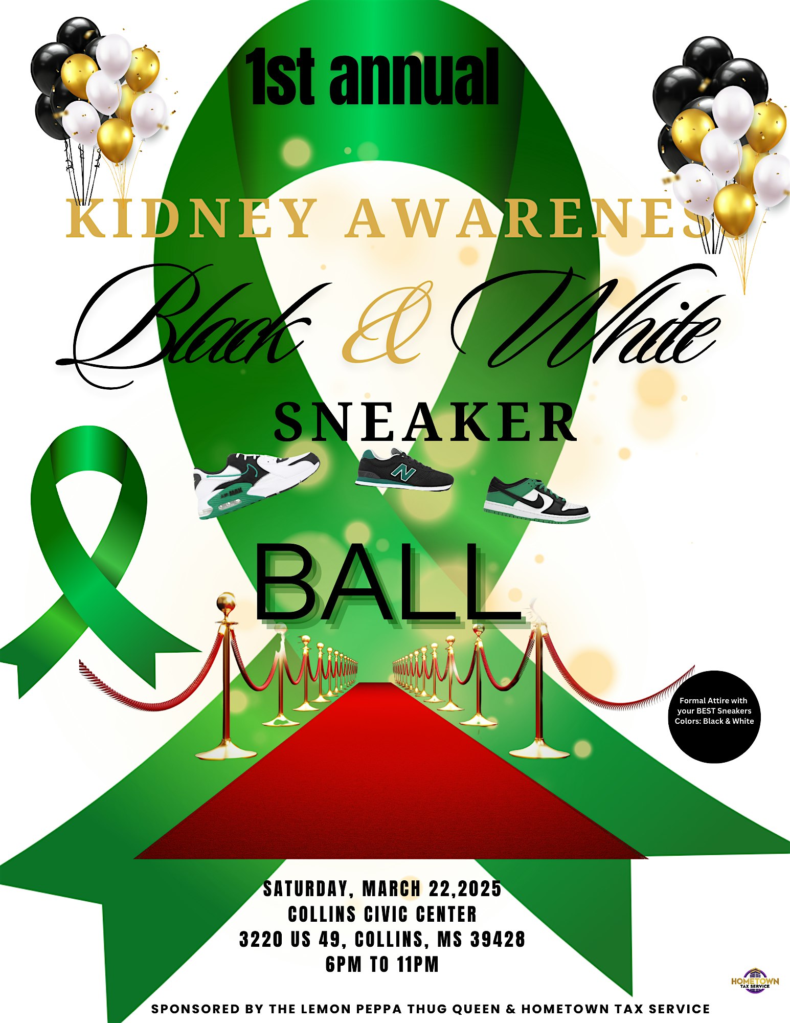 1st Annual Kidney Awareness Sneaker Ball and Benefit – Collins, MS