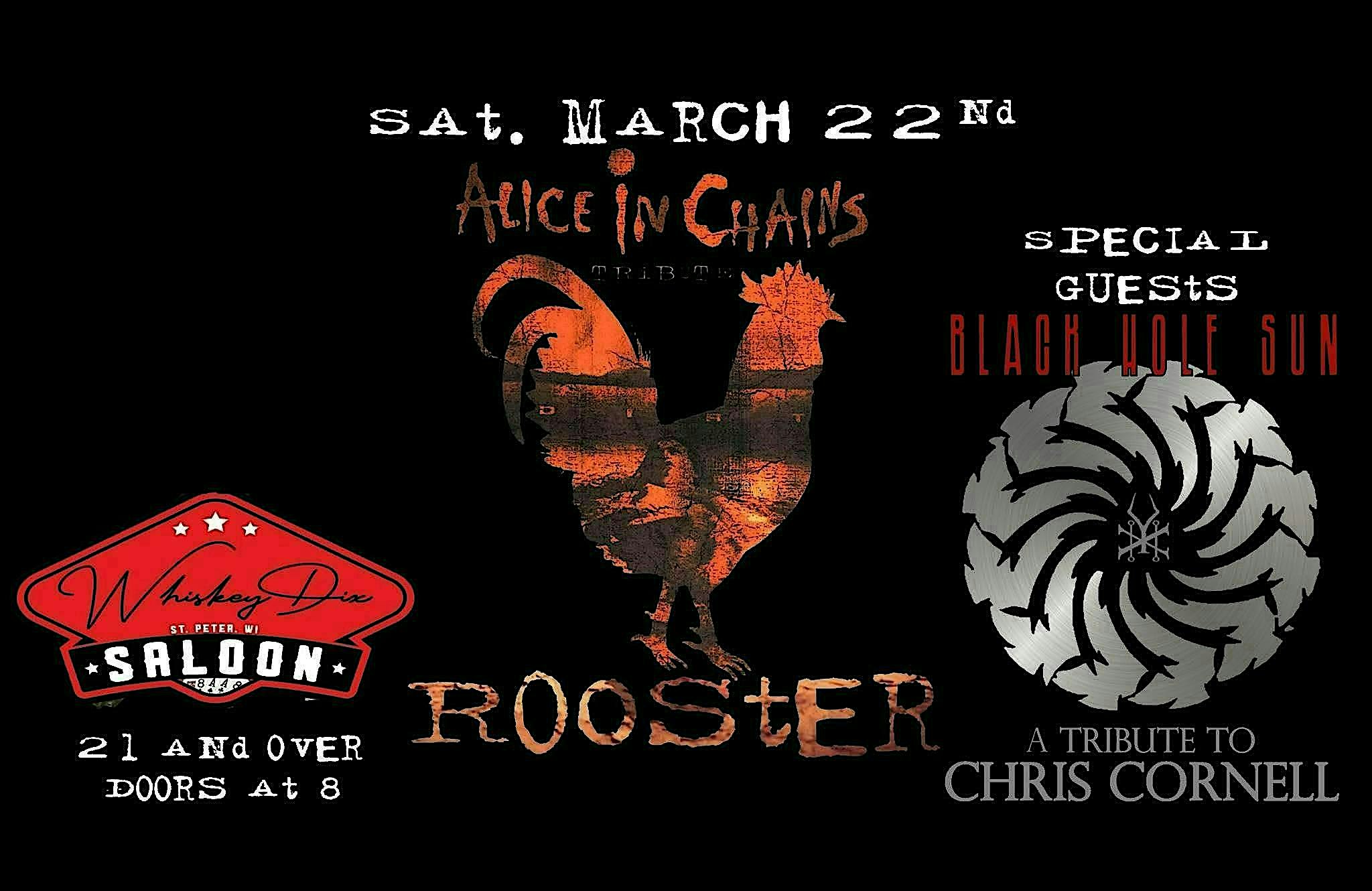 Alice in Chains (Rooster) and Black Hole Sun (Tribute to Chris Cornell) – Malone, WI