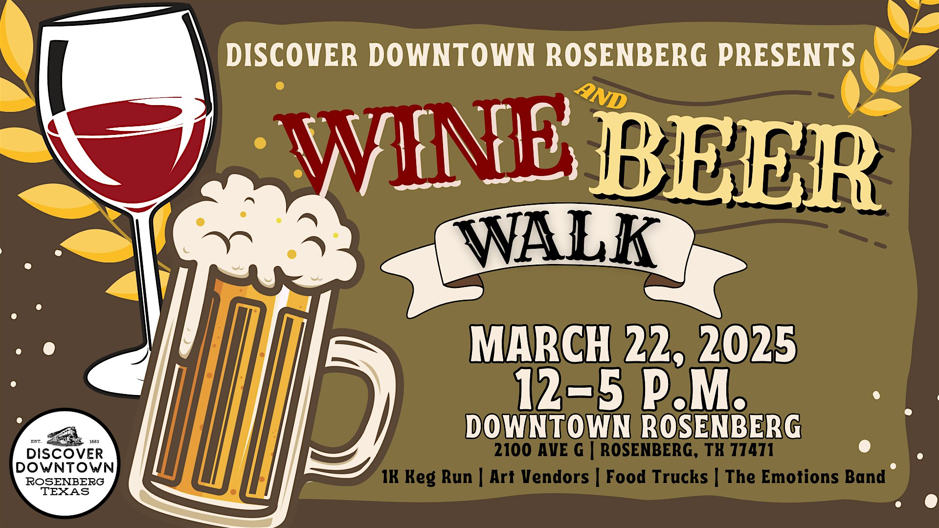 4th Annual Downtown Wine & Beer Walk – Rosenberg, TX