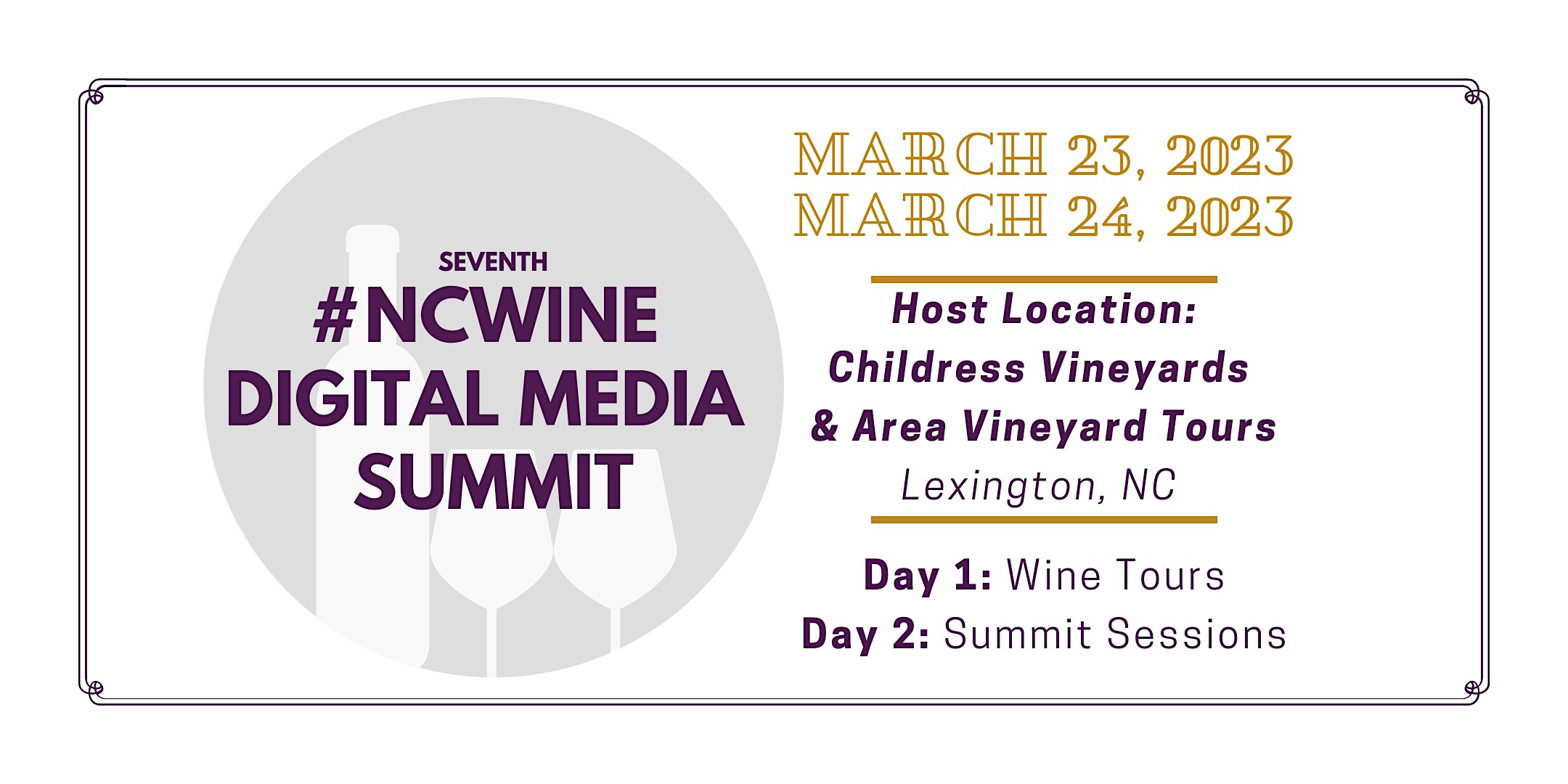 2025 #NCWine Digital Media Summit Sponsorship – Lexington, NC