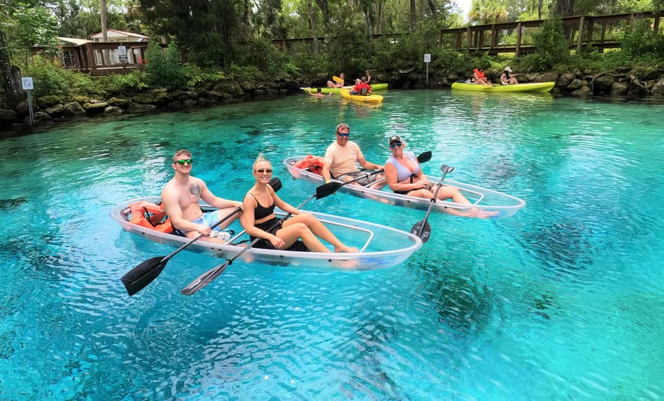 Book your Crystal River: Springs and Manatees Clear Kayak Tour experience today. Discover upcoming events, exciting activities, tours, places to eat, places to stay, and fun things to do in Crystal River, Florida with PartyFixx.co.