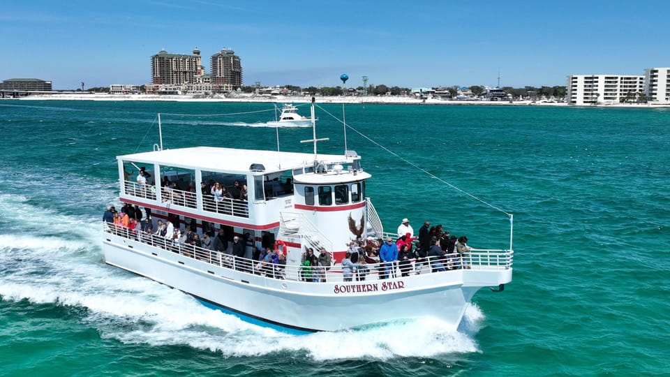 Book your Destin: Dolphin Cruise aboard a Glass-Bottom Boat experience today. Discover upcoming events, exciting activities, tours, places to eat, places to stay, and fun things to do in Destin, Florida with PartyFixx.co.