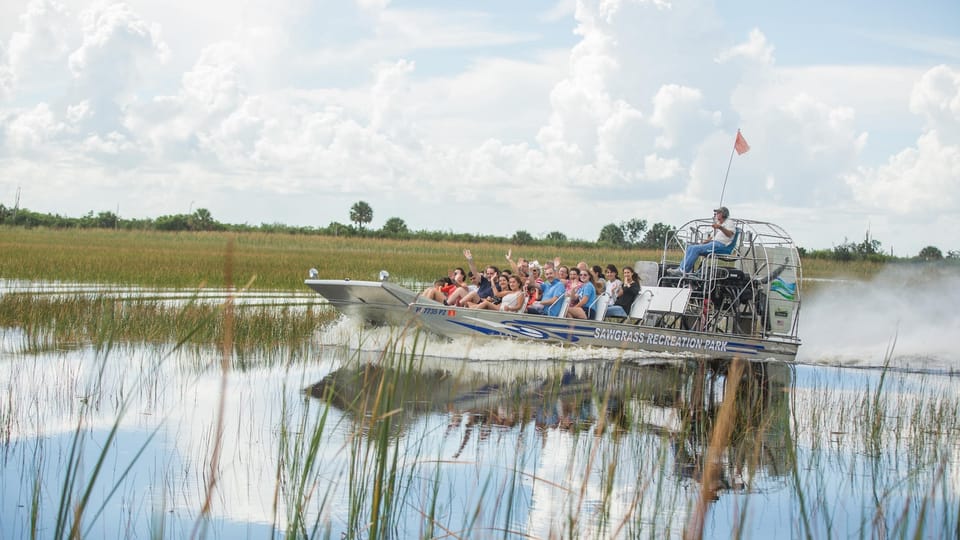 Book your Everglades: Sawgrass Park Airboat Adventure Package experience today. Discover upcoming events, exciting activities, tours, places to eat, places to stay, and fun things to do in Fort Lauderdale, Florida with PartyFixx.co.