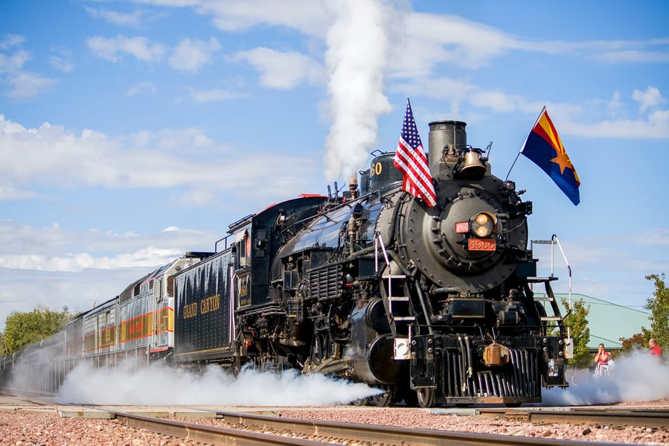 Book your From Williams: Grand Canyon Railway Round-Trip Train Ticket experience today. Discover upcoming events, exciting activities, tours, places to eat, places to stay, and fun things to do in Grand Canyon National Park, Arizona with PartyFixx.co.