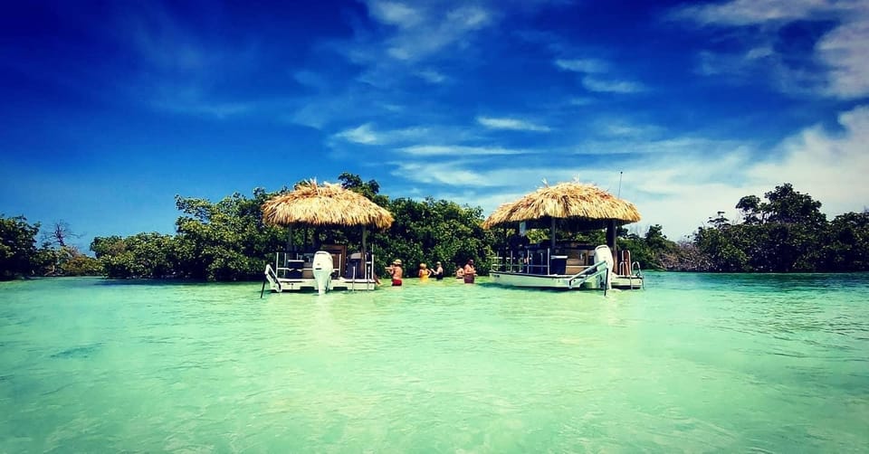 Book your Key West: 4-Hour Private Sandbar Cruise on a Tiki Bar Boat experience today. Discover upcoming events, exciting activities, tours, places to eat, places to stay, and fun things to do in Key West, Florida with PartyFixx.co.