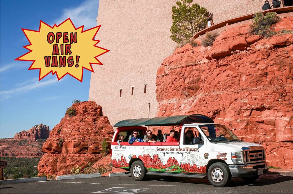 Book your Sedona: Open-Air Van Tour with a Local Guide and 6 Stops experience today. Discover upcoming events, exciting activities, tours, places to eat, places to stay, and fun things to do in Sedona, Arizona with PartyFixx.co.