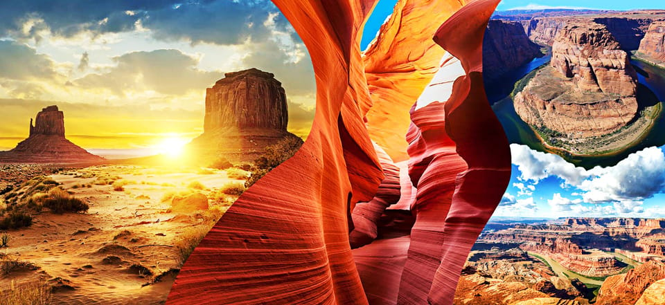 Book your Vegas: Antelope Canyon, Monument Valley, & Grand Canyon Tour experience today. Discover upcoming events, exciting activities, tours, places to eat, places to stay, and fun things to do in Grand Canyon National Park, Arizona with PartyFixx.co.